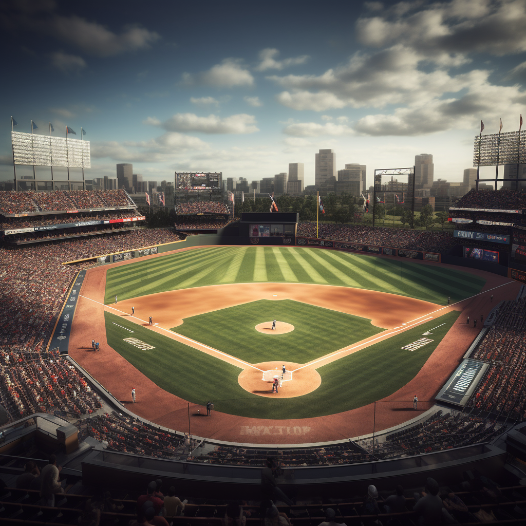 Baseball stadium illustrating How long are baseball games in major league