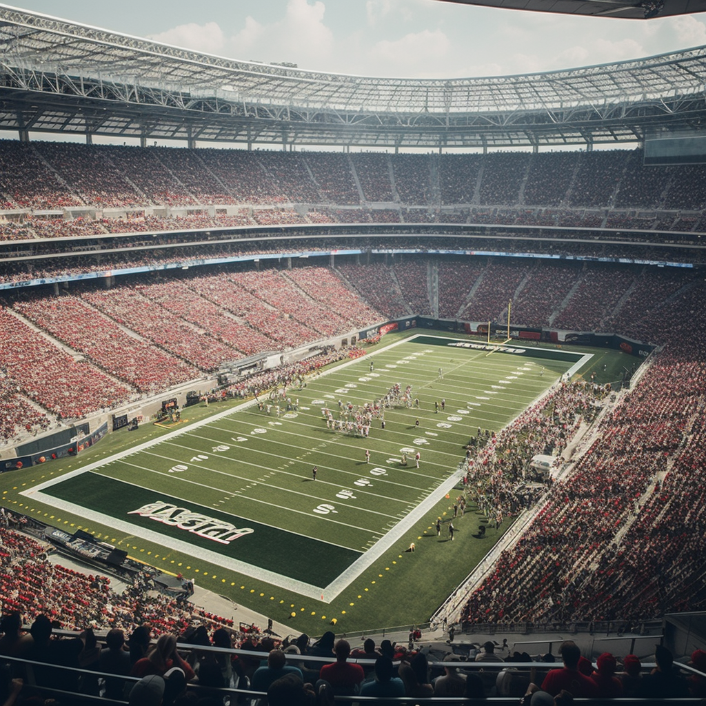 Fans in the stadium Excited and Discussing about how long do NFL games last.