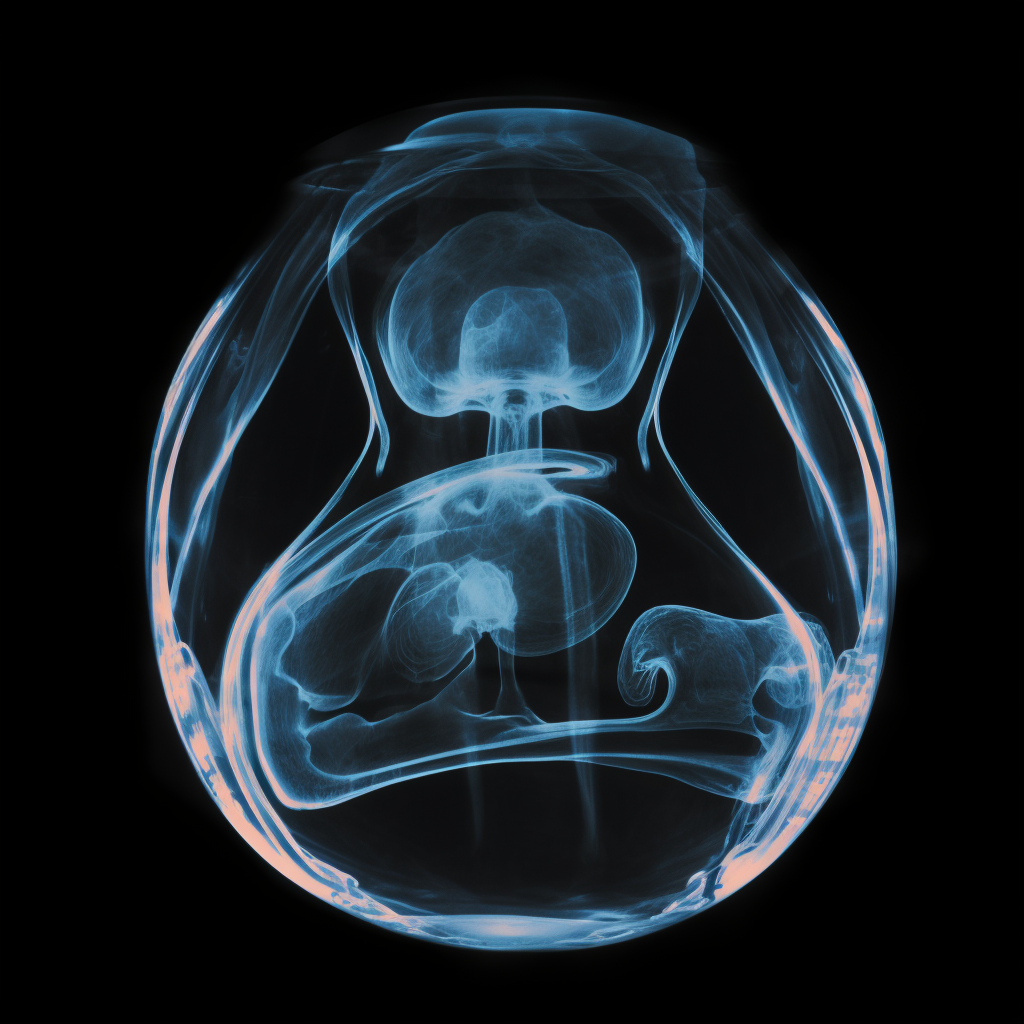 A detailed close-up of an embryo in early development illustrates the initial stages of how babies are born.