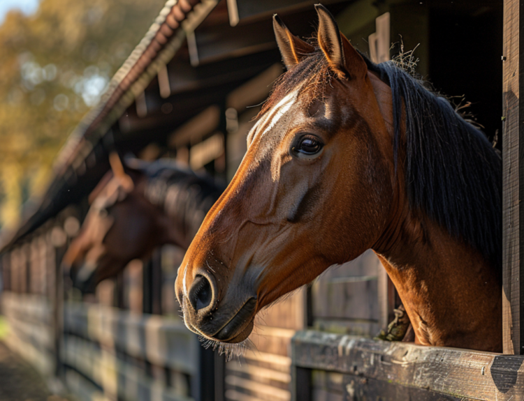 A stable with horses, exploring the question how much does a horse cost?