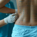 Close-up of liposuction procedure explaining How much does liposuction cost?