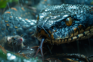 A close-up image of a snake illustrating what do snakes eat