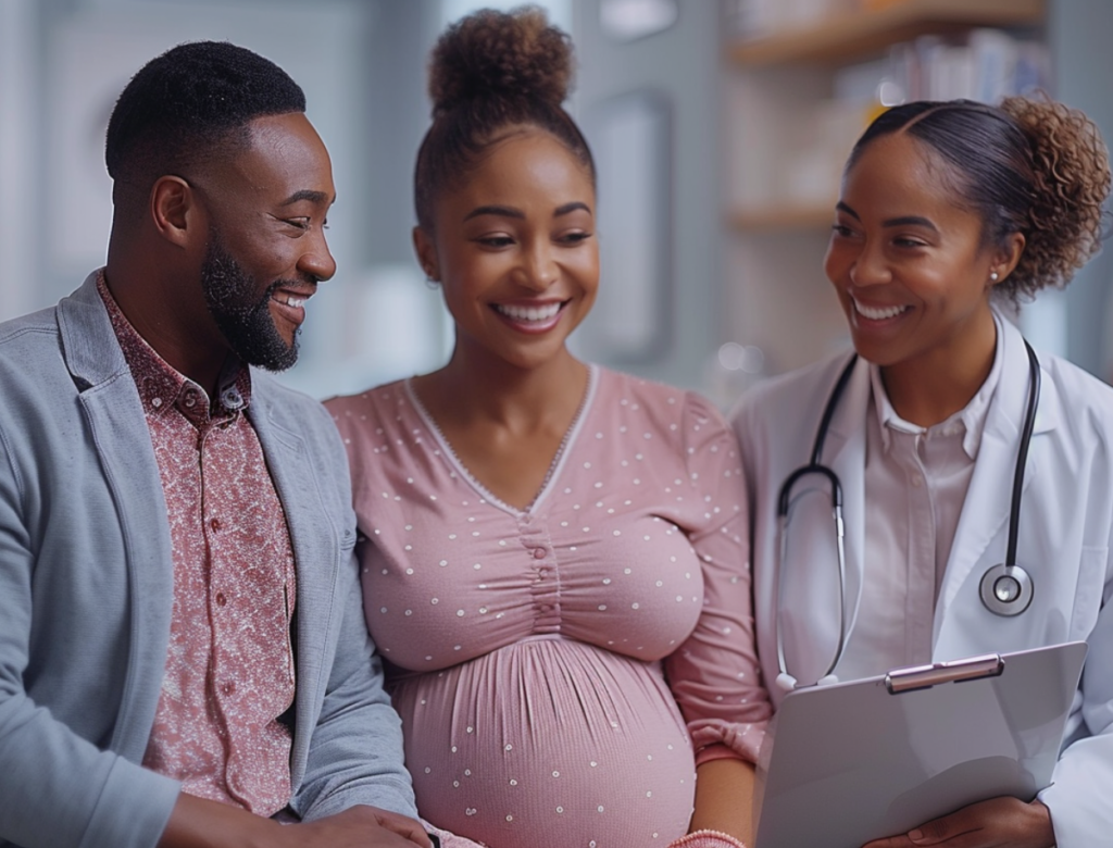 A healthcare professional explaining the process of how are babies born