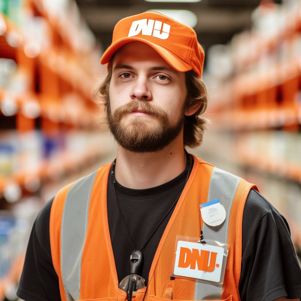 Home Depot employee in uniform, representing the company’s workforce.