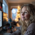 Women learning how to turn off SafeSearch on her laptop.