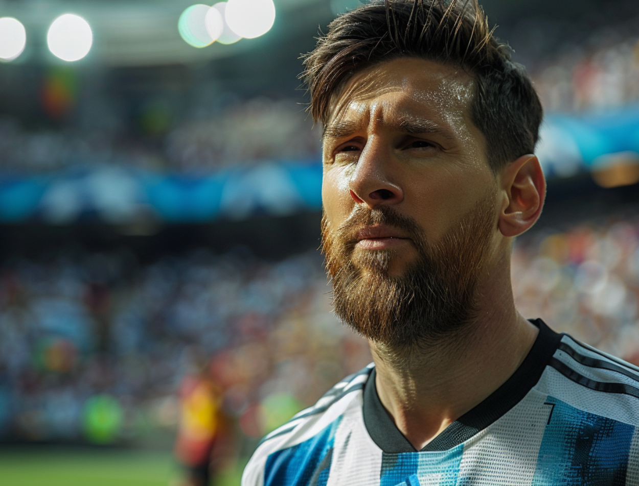 Messi playing football in a team uniform - What team does Messi play for?