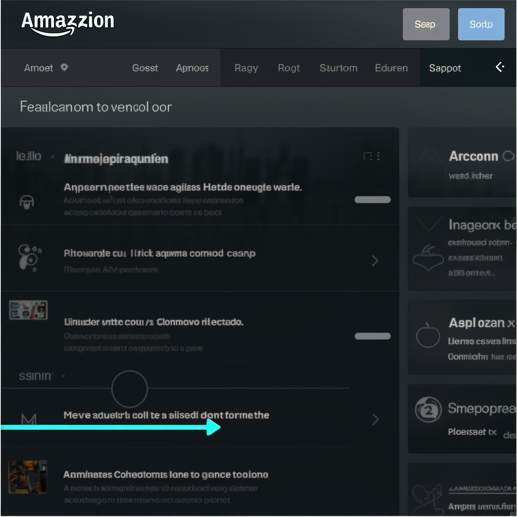 Display of Amazon's language settings being adjusted from Spanish.