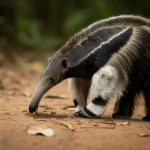 A curious anteater exploring its environment